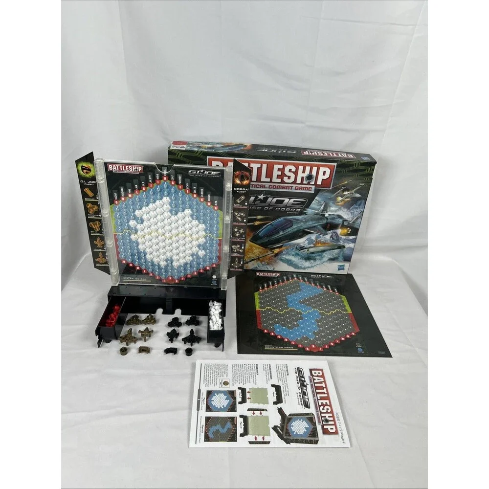 Battleship GI Joe The Rise of Cobra Game 2009 Milton Bradley Complete